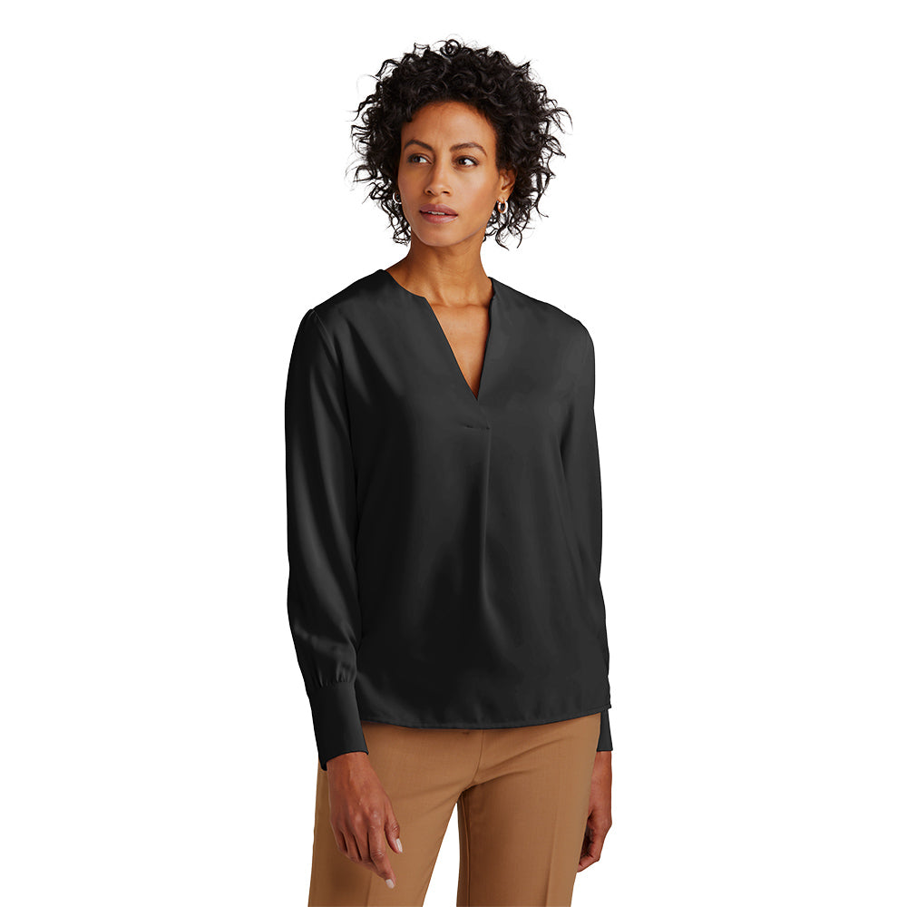 Brooks Brothers® Women’s Open-Neck Satin Blouse