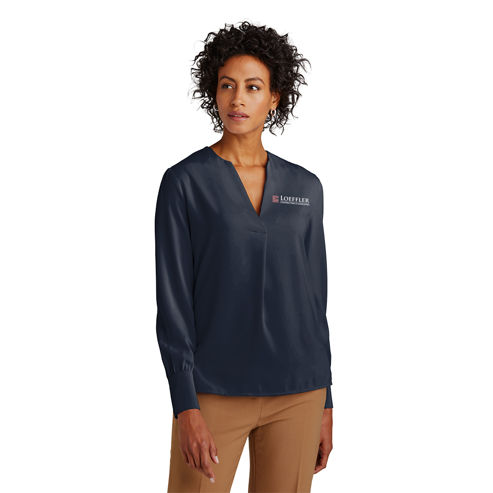 Brooks Brothers® Women’s Open-Neck Satin Blouse