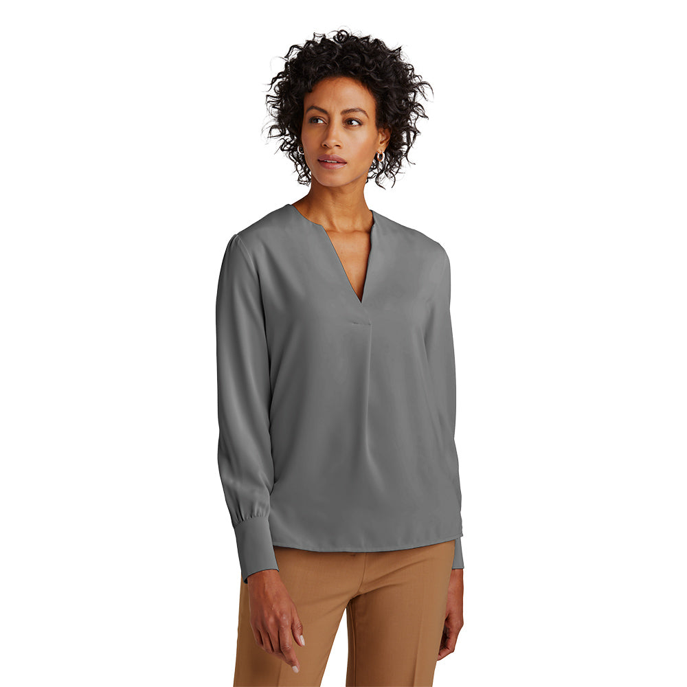 Brooks Brothers® Women’s Open-Neck Satin Blouse