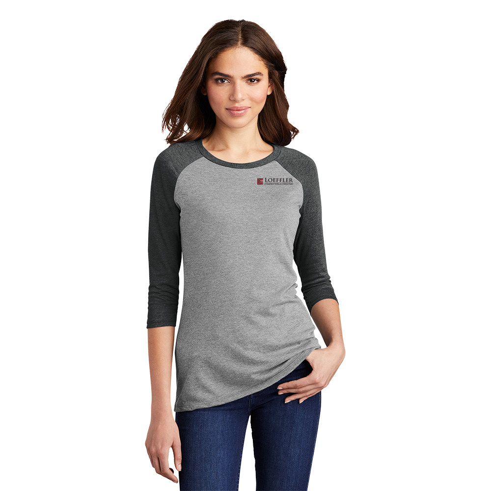 District Women's Perfect Tri 3/4-Sleeve Raglan
