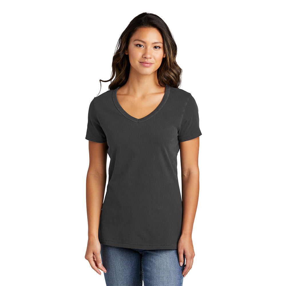 Port & Company Ladies Beach Wash Garment-Dyed V-Neck Tee