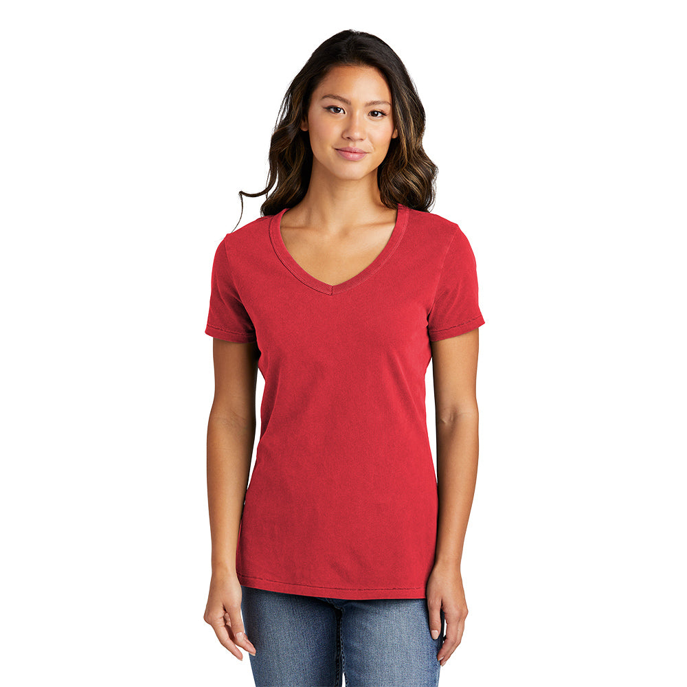 Port & Company Ladies Beach Wash Garment-Dyed V-Neck Tee