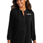 Port Authority® Women's 3/4-Sleeve Textured Crepe Tunic